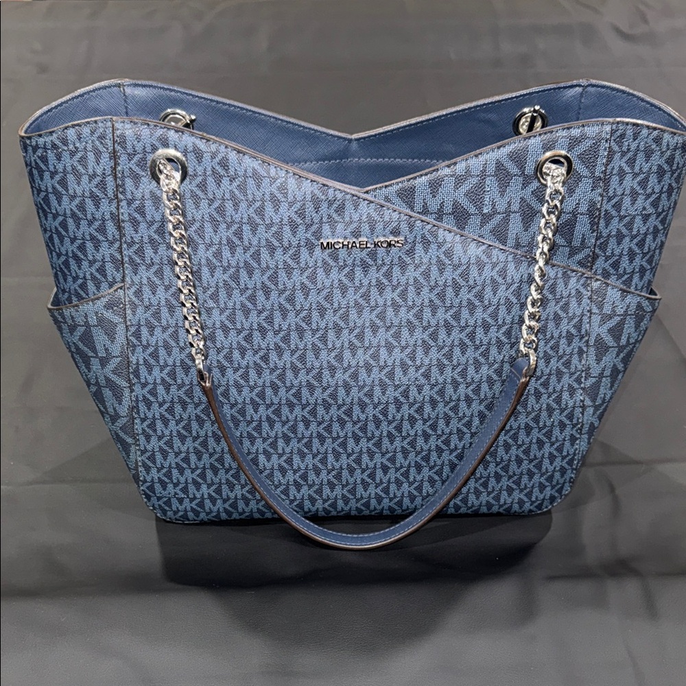 Michael Kors Denim Blue Logo Tote